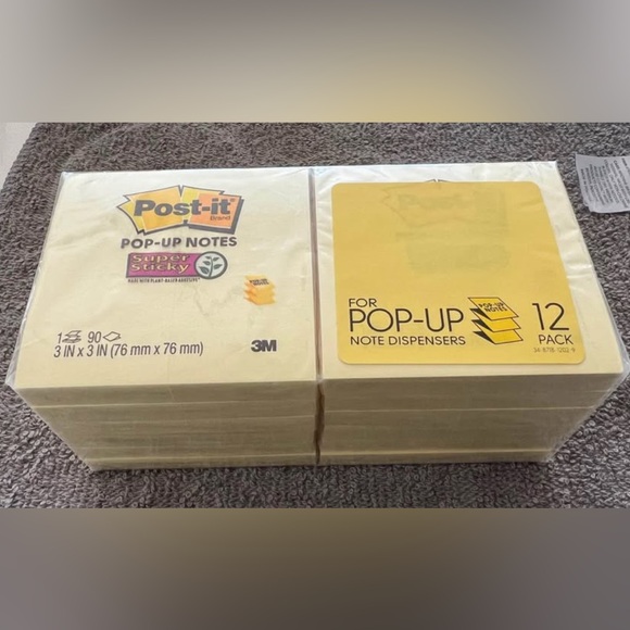 🌸3/$10) 3M Post-it pop-up sticky notes 12 pack - Picture 1 of 2